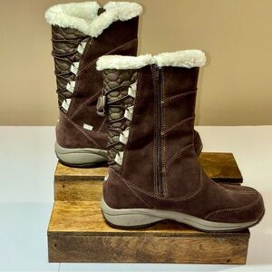 Merrell Jovilee Alp Waterproof Boots  Fleece Lined Size 7 Espresso Brown